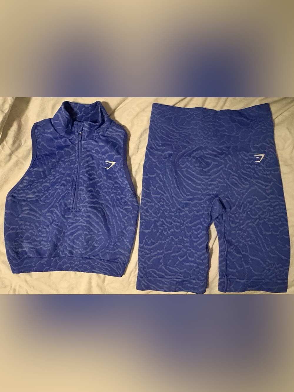Gymshark Adapt Animal Seamless Court Blue 2 Piece Set XS/S